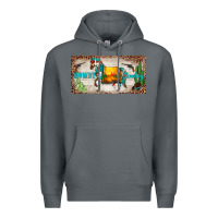 Rock western howdy cowboy horse sunset weapon cactus leopard  license plate Premium Hoodie - BarkalooDesign