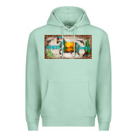 Seafoam western howdy cowboy horse sunset weapon cactus leopard  license plate Premium Hoodie - BarkalooDesign