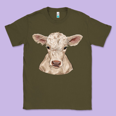 Charolais Calf Classic Tee Designed By Ranaportraitstore