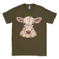 Army Green charolais calf Classic Tee - RanaPortraitStore