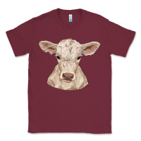 Burgundy charolais calf Classic Tee - RanaPortraitStore