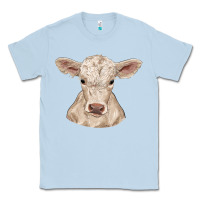 Dusty Blue charolais calf Classic Tee - RanaPortraitStore