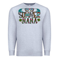 Heather Grey summer nana Premium Sweatshirt - CowhideDigitalArt