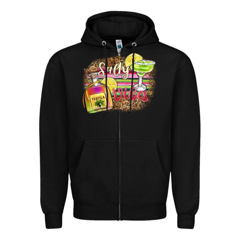 Salty Vibes Zipper Hoodie by Zillion Design Studio | Teevron