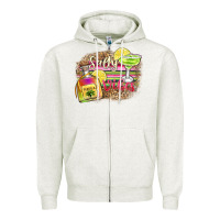 Oatmeal Heather salty vibes Zipper Hoodie - Zillion Design Studio