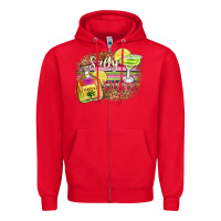 Red salty vibes Zipper Hoodie - Zillion Design Studio