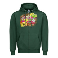 Sports Green salty vibes Zipper Hoodie - Zillion Design Studio