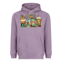 Lavender highly caffeinated coffee cups Heavyweight Hoodie - Zillion Design Studio