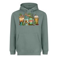 Sage highly caffeinated coffee cups Heavyweight Hoodie - Zillion Design Studio
