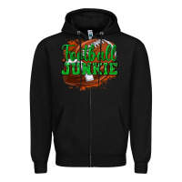Black football junkie Zipper Hoodie - texasbilliewilder