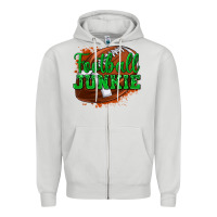Dove Grey football junkie Zipper Hoodie - texasbilliewilder