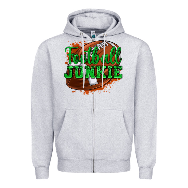 Football Junkie Zipper Hoodie by texasbilliewilder | Teevron