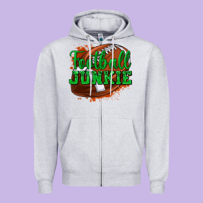 Football Junkie Zipper Hoodie Designed By Texasbilliewilder