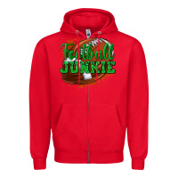 Red football junkie Zipper Hoodie - texasbilliewilder