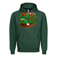 Sports Green football junkie Zipper Hoodie - texasbilliewilder
