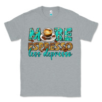 Heather Grey more espresso less depresso western Classic Tee - texasbilliewilder