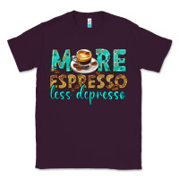 Plum more espresso less depresso western Classic Tee - texasbilliewilder