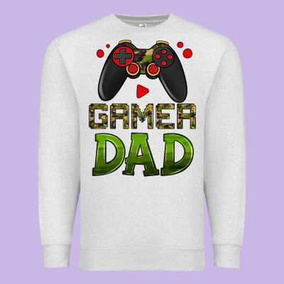 Gamer Dad Premium Sweatshirt Designed By Hra Design Shop