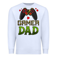 White gamer dad Premium Sweatshirt - HRA Design Shop