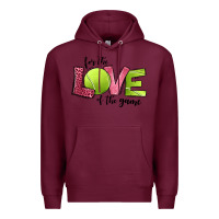 Burgundy for the love of the game tennis Premium Hoodie - Jasminsmagicworld