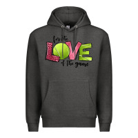 Charcoal Heather for the love of the game tennis Premium Hoodie - Jasminsmagicworld