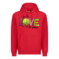 Red for the love of the game tennis Premium Hoodie - Jasminsmagicworld