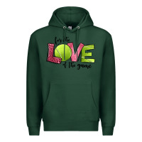 Sports Green for the love of the game tennis Premium Hoodie - Jasminsmagicworld