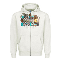 Oatmeal Heather more espresso less depresso Zipper Hoodie - Zillion Design Studio