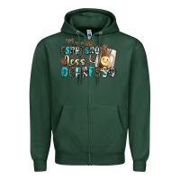 Sports Green more espresso less depresso Zipper Hoodie - Zillion Design Studio