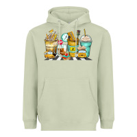 Matcha school bus coffee cups Heavyweight Hoodie - Zillion Design Studio