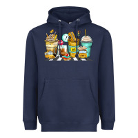 Navy school bus coffee cups Heavyweight Hoodie - Zillion Design Studio