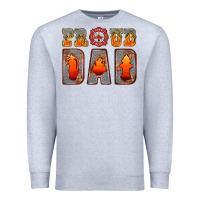 Heather Grey proud dad Premium Sweatshirt - HRA Design Shop