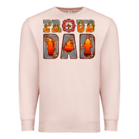 Pale Pink proud dad Premium Sweatshirt - HRA Design Shop