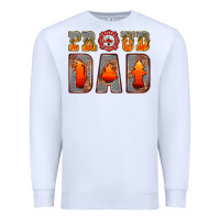 White proud dad Premium Sweatshirt - HRA Design Shop