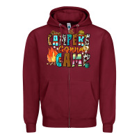 Burgundy campers gonna camp Zipper Hoodie - Zillion Design Studio