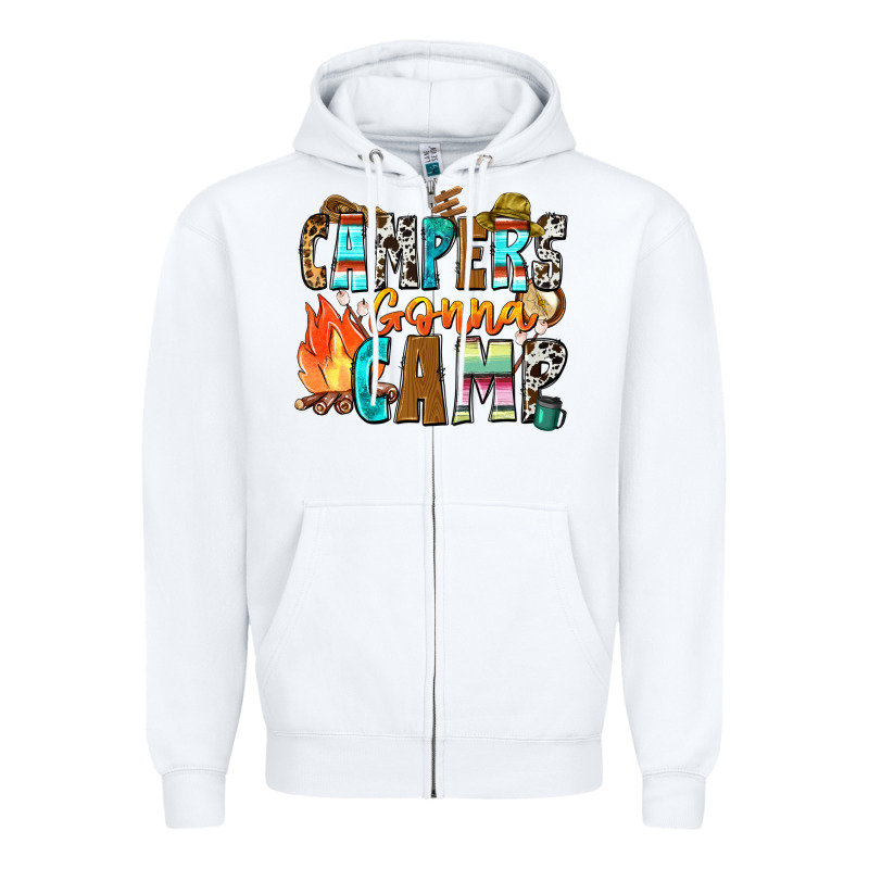 Campers Gonna Camp Zipper Hoodie by Zillion Design Studio | Teevron