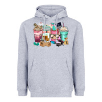 Heather Grey small business coffee cups Heavyweight Hoodie - Zillion Design Studio