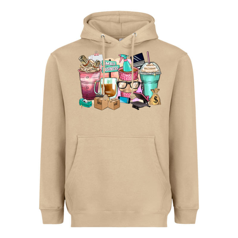 Small Business Coffee Cups Heavyweight Hoodie by Zillion Design Studio | Teevron