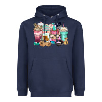 Navy small business coffee cups Heavyweight Hoodie - Zillion Design Studio
