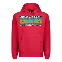 Cardinal western cowhide serape sunflower mama license plate Premium Hoodie - BarkalooDesign