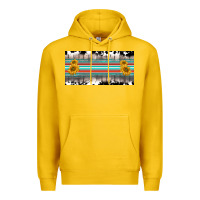 Lemon western cowhide serape sunflower mama license plate Premium Hoodie - BarkalooDesign
