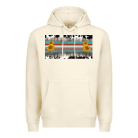 Sandshell western cowhide serape sunflower mama license plate Premium Hoodie - BarkalooDesign