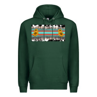 Sports Green western cowhide serape sunflower mama license plate Premium Hoodie - BarkalooDesign