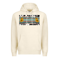 Tofu western cowhide serape sunflower mama license plate Premium Hoodie - BarkalooDesign