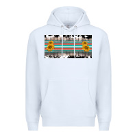 White western cowhide serape sunflower mama license plate Premium Hoodie - BarkalooDesign