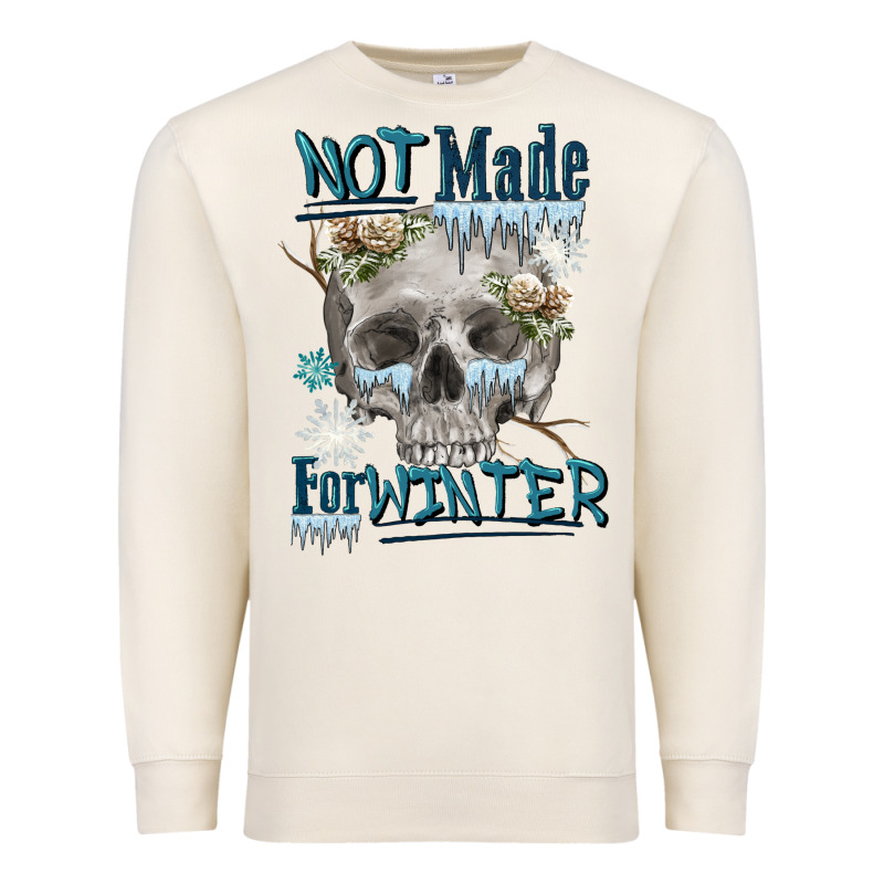 Not Made For Winter Skull Premium Sweatshirt by FaDigitalArtStudio | Teevron