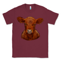 Burgundy red angus calf Classic Tee - RanaPortraitStore