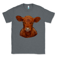 Charcoal Heather red angus calf Classic Tee - RanaPortraitStore