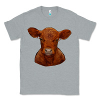 Heather Grey red angus calf Classic Tee - RanaPortraitStore