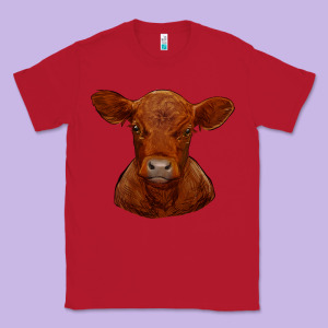 Red Angus Calf Classic Tee Designed By Ranaportraitstore